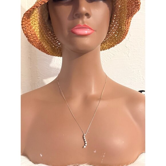 14K White Journey Diamond Journey Necklace - Picture 9 of 9